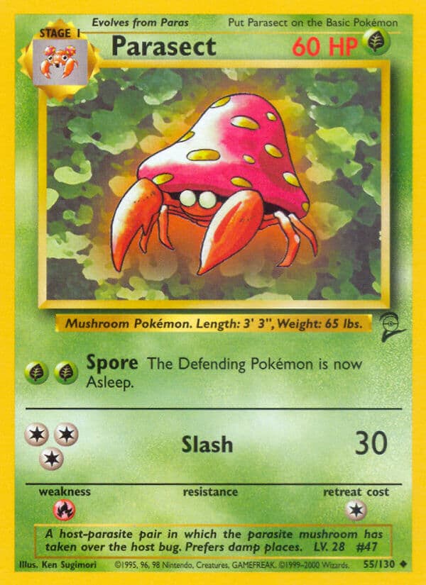 Parasect — Base Set 2 Pokémon card