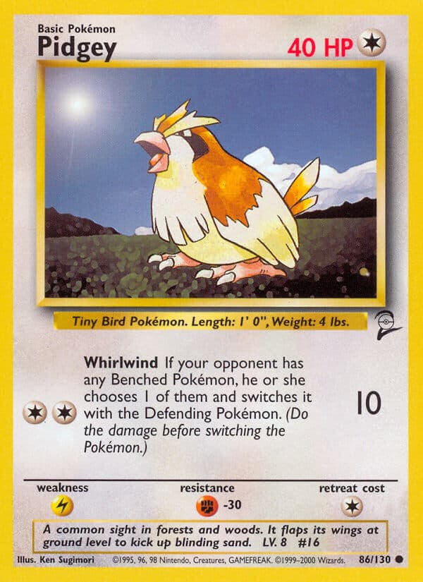 Pidgey — Base Set 2 Pokémon card