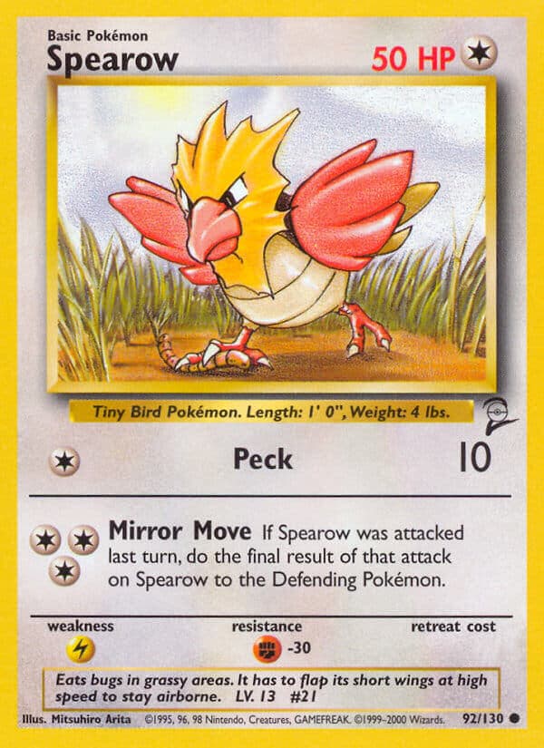 Spearow — Base Set 2 Pokémon card