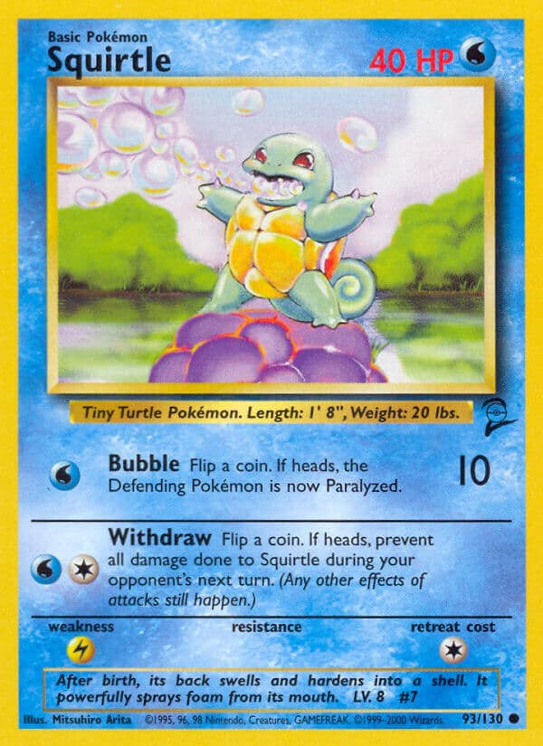 Squirtle — Base Set 2 Pokémon card