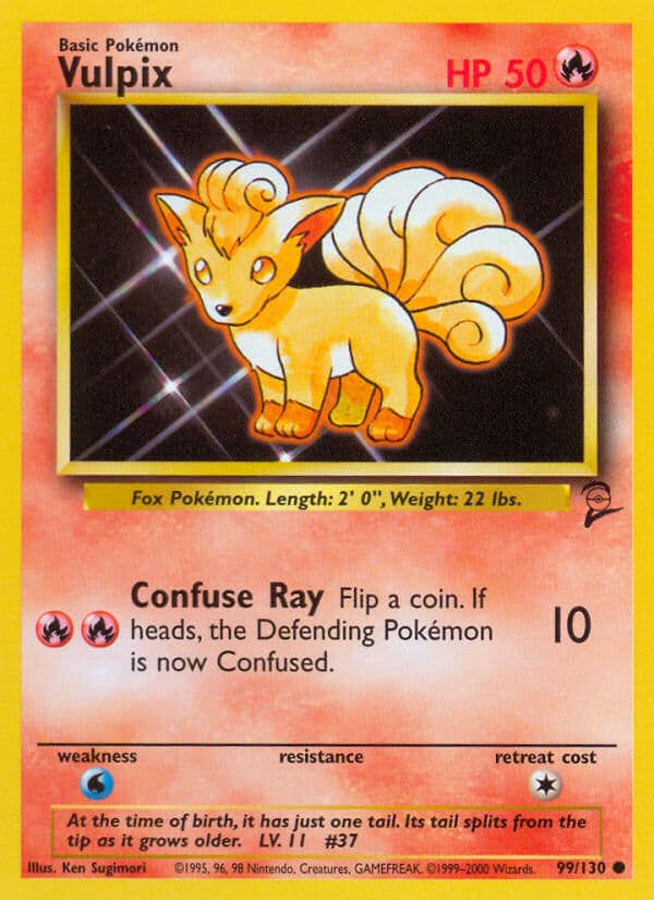 Vulpix — Base Set 2 Pokémon card