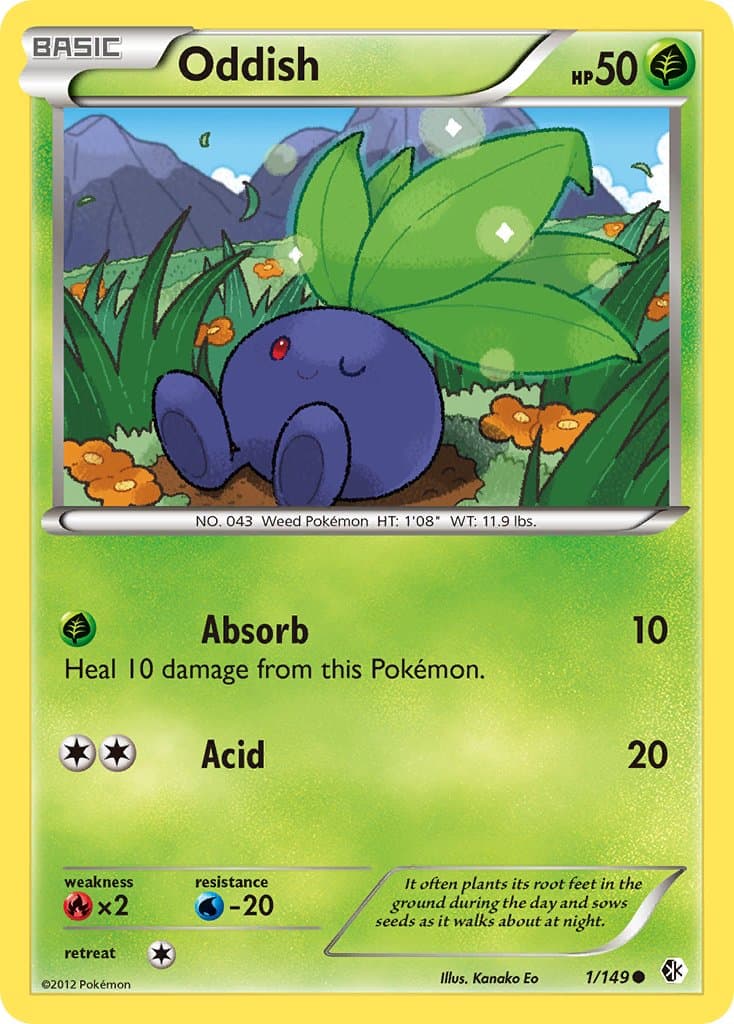 Oddish — Boundaries Crossed Pokémon card
