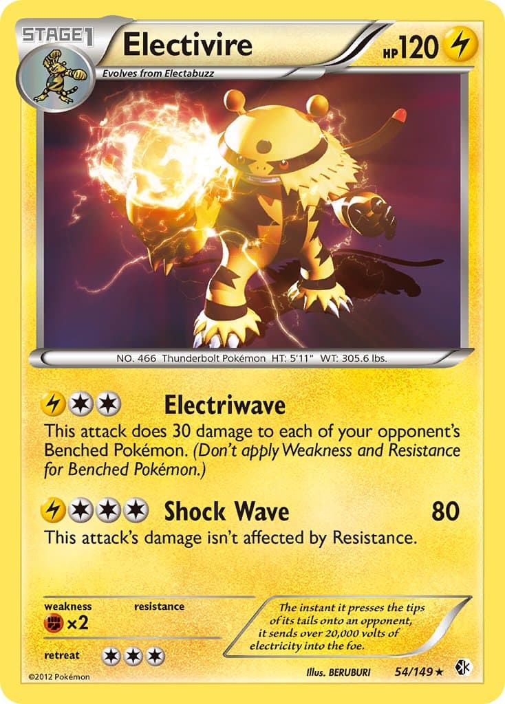 Electivire — Boundaries Crossed Pokémon card