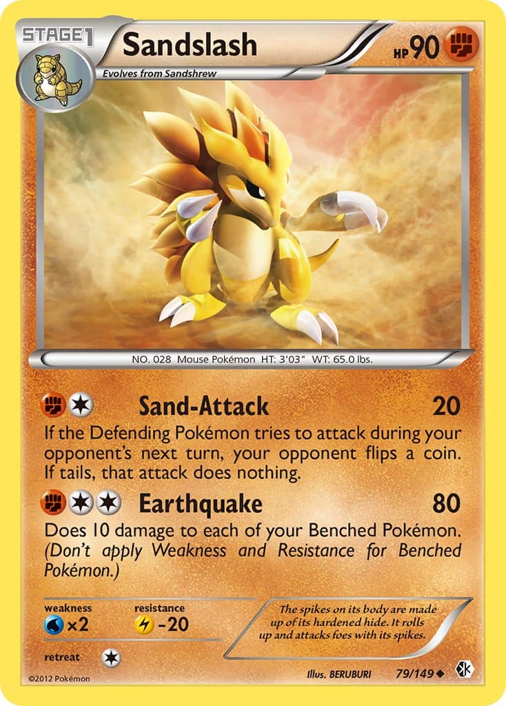 Sandslash — Boundaries Crossed Pokémon card