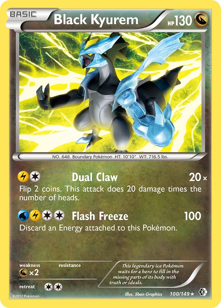Black Kyurem — Boundaries Crossed Pokémon card