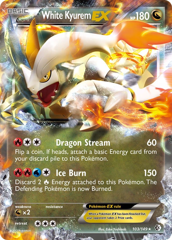White Kyurem Ex — Boundaries Crossed Pokémon card