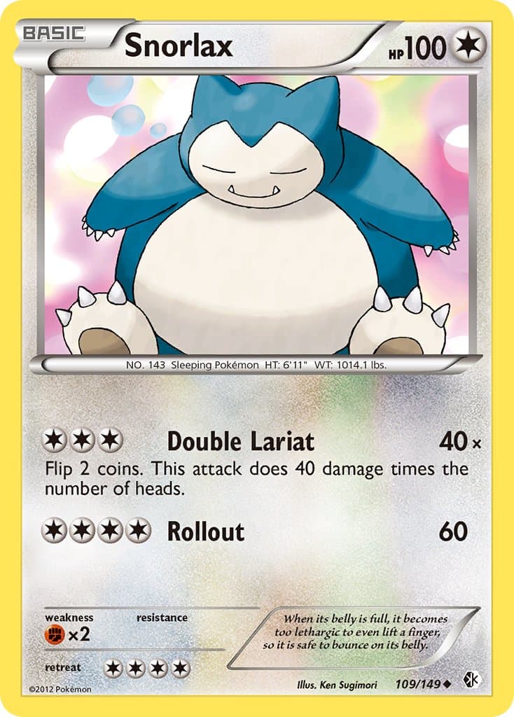 Snorlax — Boundaries Crossed Pokémon card
