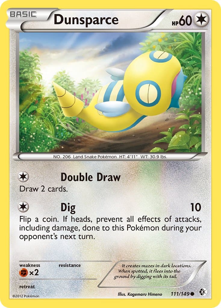 Dunsparce — Boundaries Crossed Pokémon card