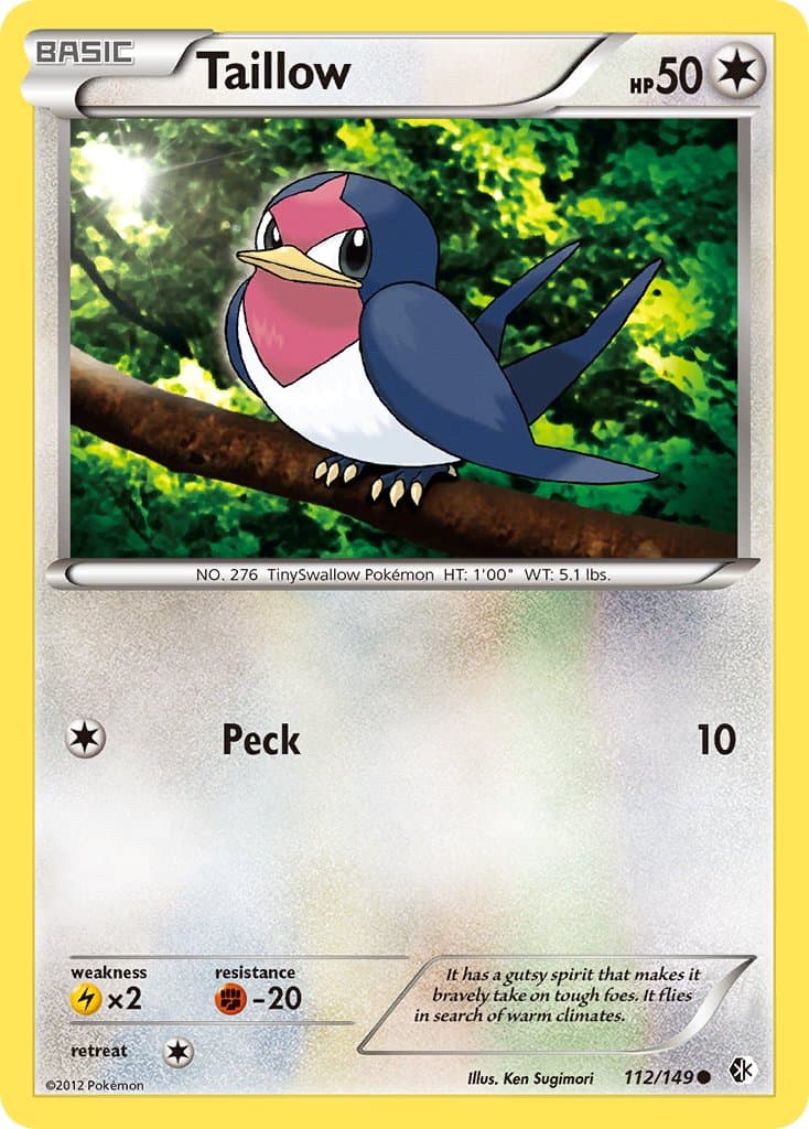 Taillow — Boundaries Crossed Pokémon card