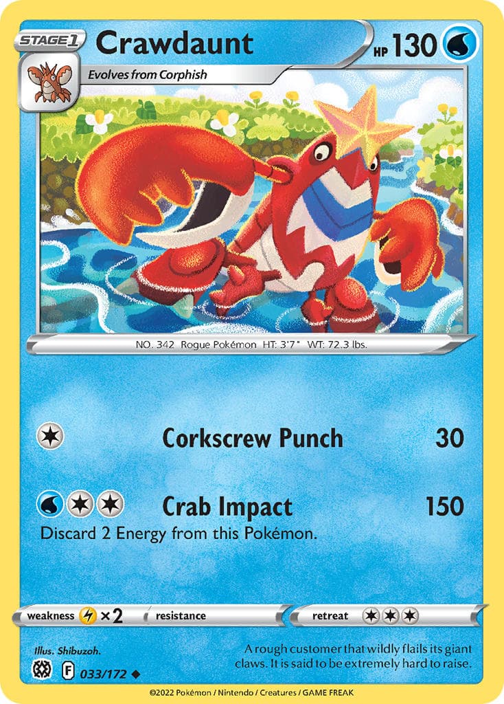 Crawdaunt — Brilliant Stars Pokémon card