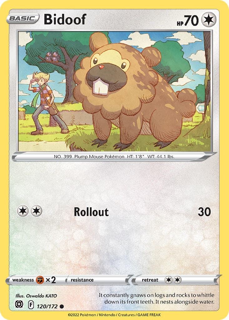 Bidoof — Brilliant Stars Pokémon card