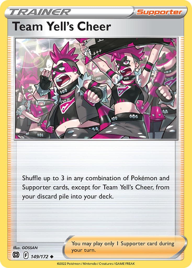 Team Yells Cheer — Brilliant Stars Pokémon card