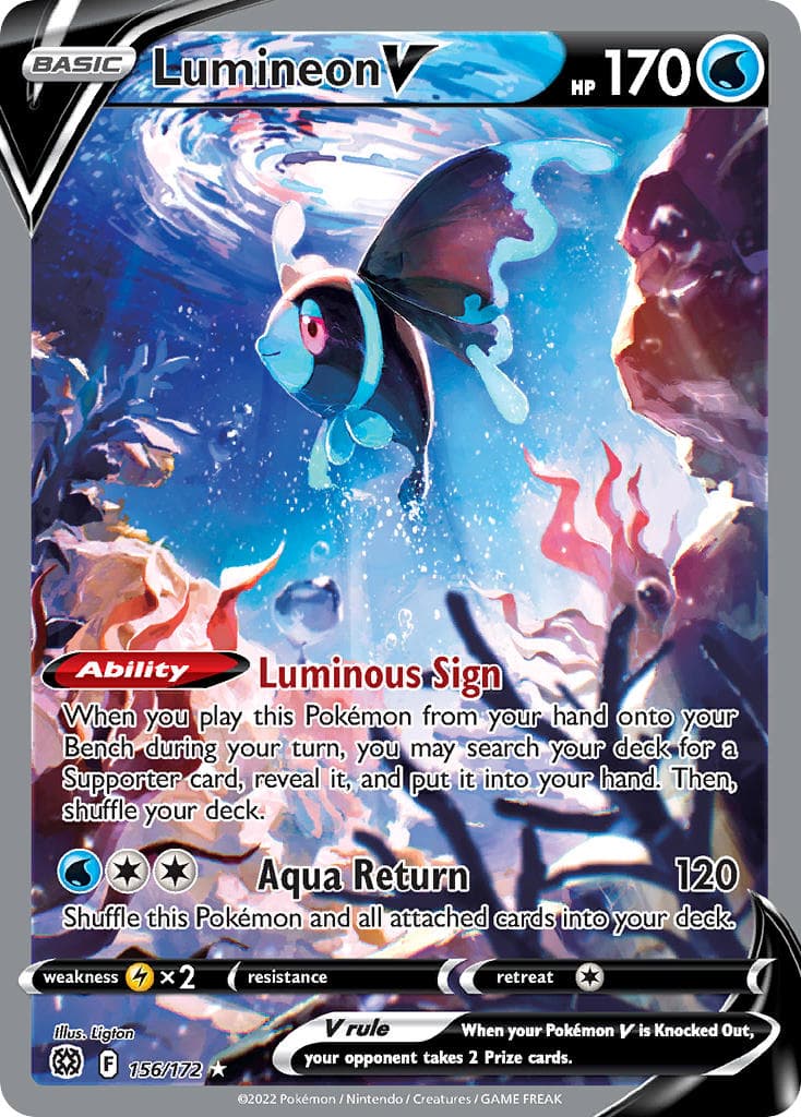 Lumineon V — Brilliant Stars Pokémon card
