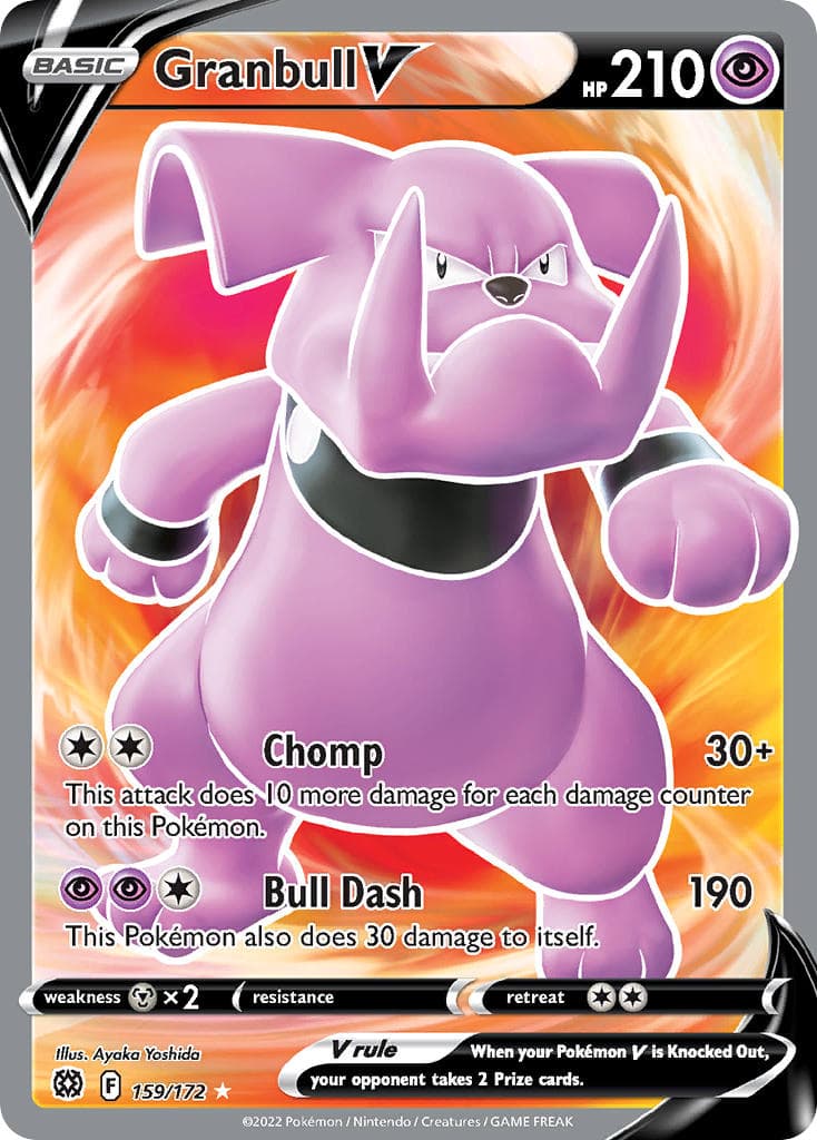 Granbull V — Brilliant Stars Pokémon card