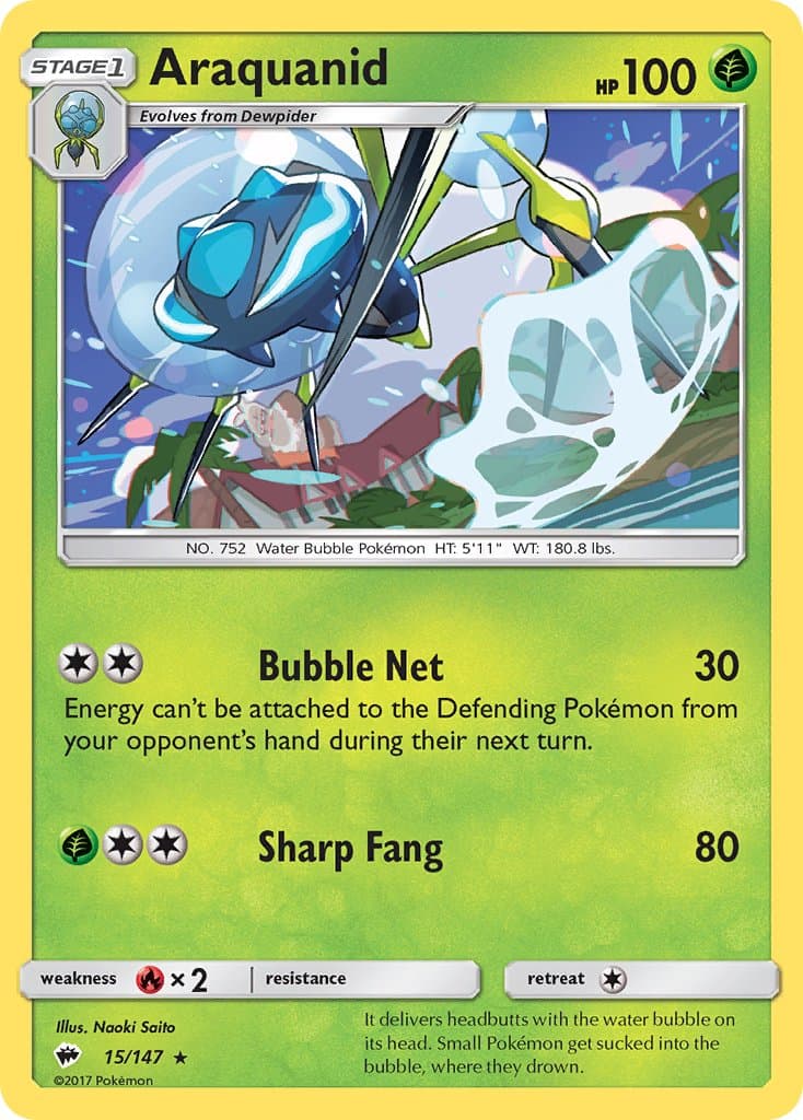 Araquanid — Burning Shadows Pokémon card