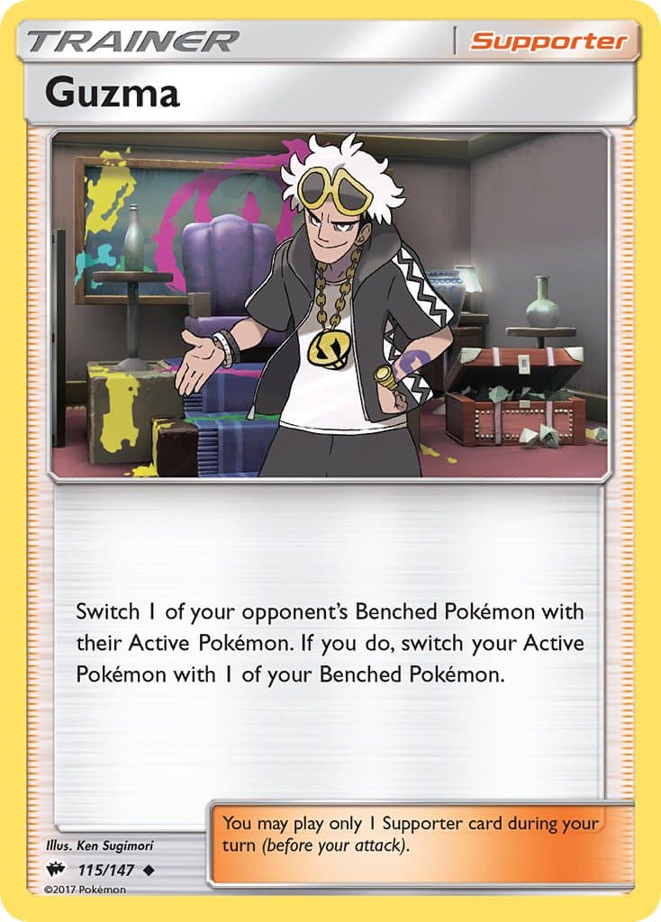 Guzma — Burning Shadows Pokémon card
