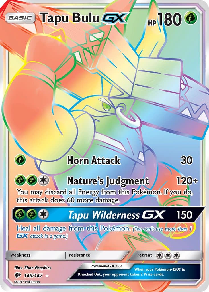 Tapu Bulu Gx — Burning Shadows Pokémon card