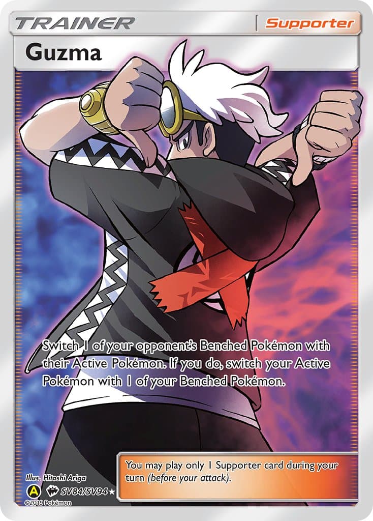 Guzma Yaa 084ya — Burning Shadows Pokémon card