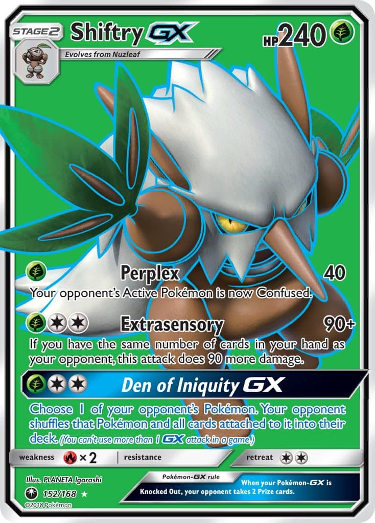 Shiftry Gx — Celestial Storm Pokémon card