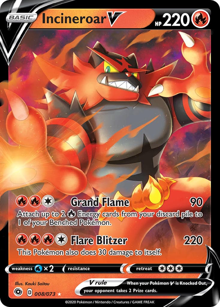 Incineroar V — Champion's Path Pokémon card