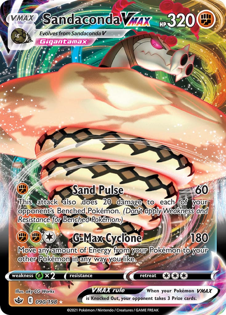 Sandaconda Vmax — Chilling Reign Pokémon card