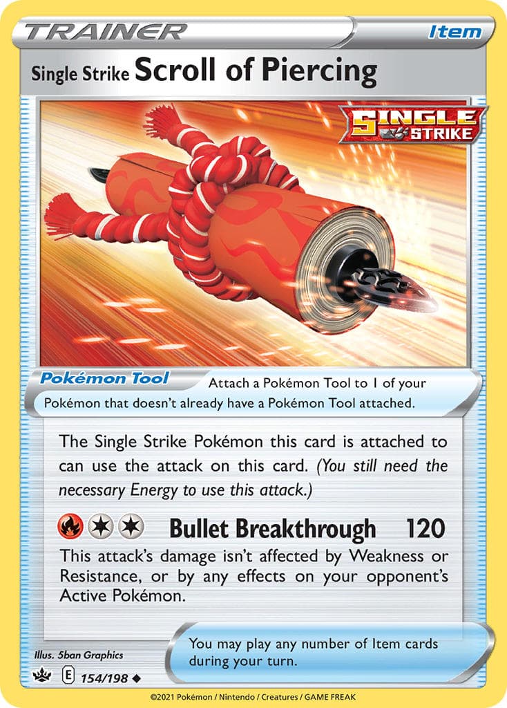 Single Strike Scroll Of Piercing — Chilling Reign Pokémon card