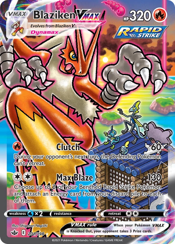 Blaziken Vmax — Chilling Reign Pokémon card