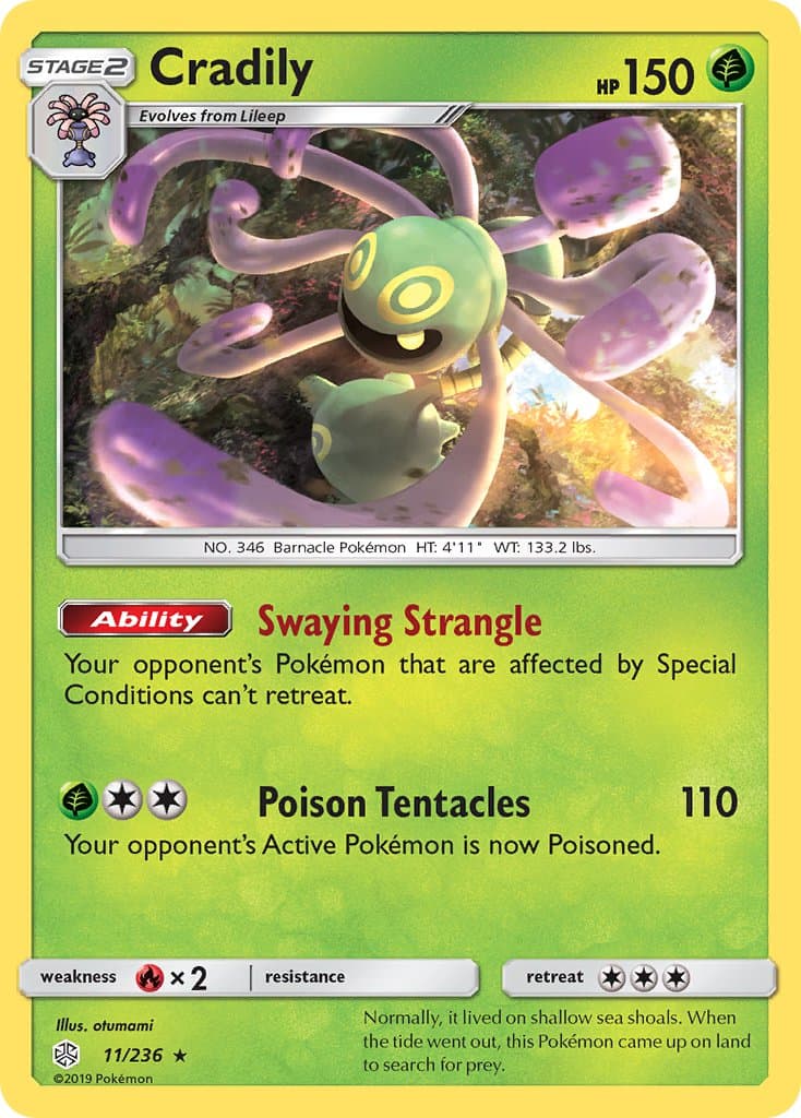 Cradily — Cosmic Eclipse Pokémon card