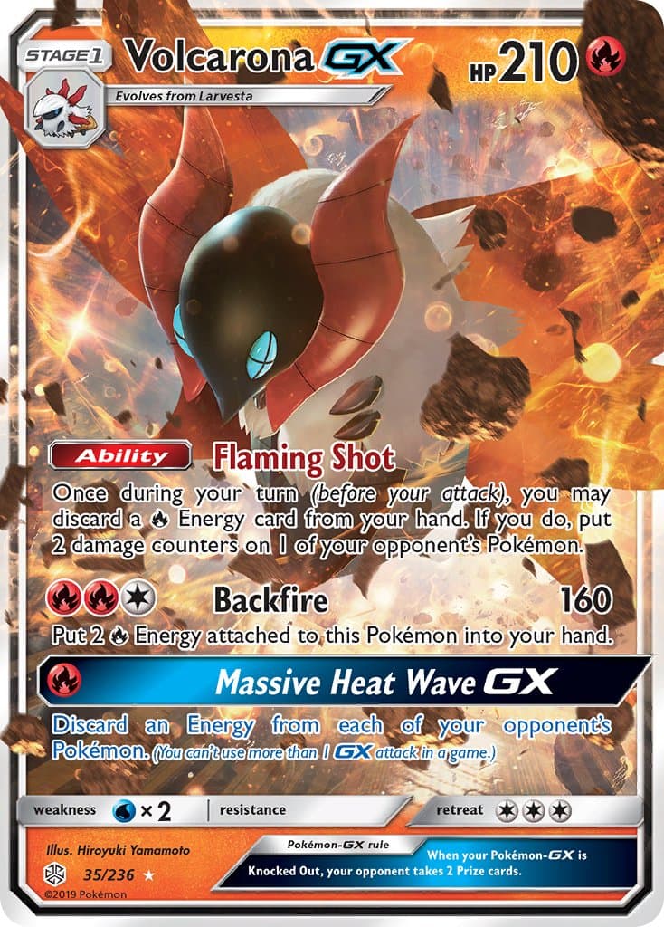 Volcarona Gx — Cosmic Eclipse Pokémon card