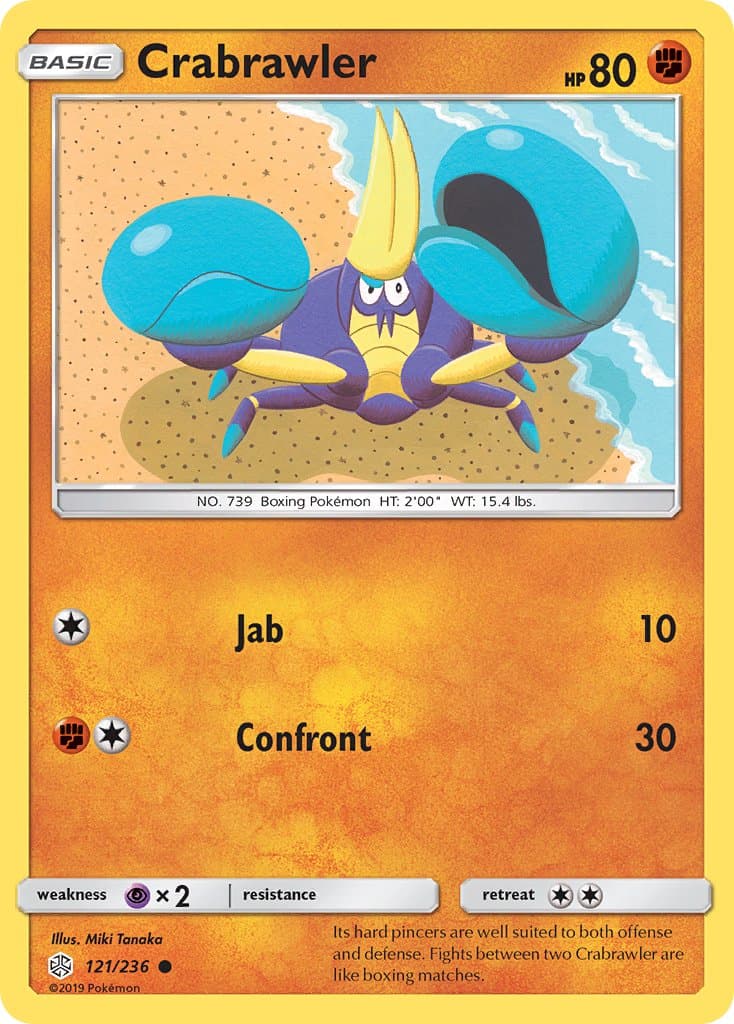 Crabrawler — Cosmic Eclipse Pokémon card