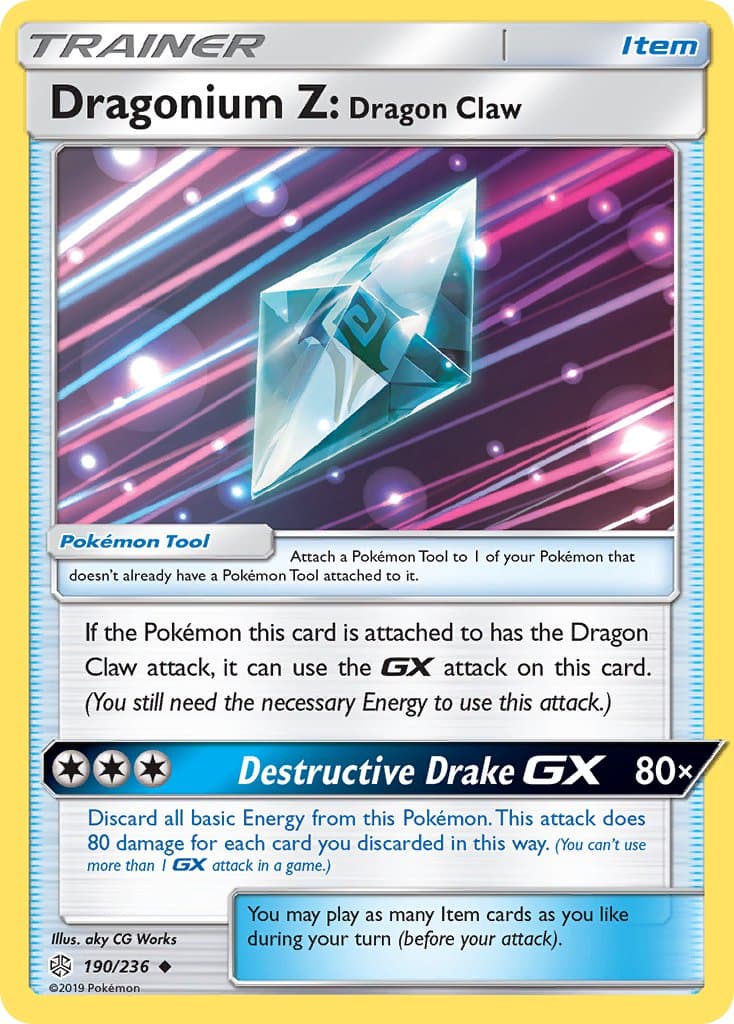 Dragonium Z Dragon Claw — Cosmic Eclipse Pokémon card
