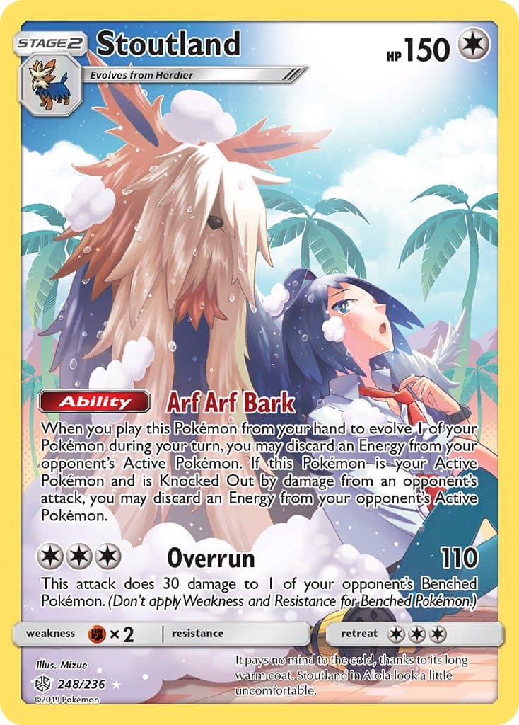 Stoutland — Cosmic Eclipse Pokémon card