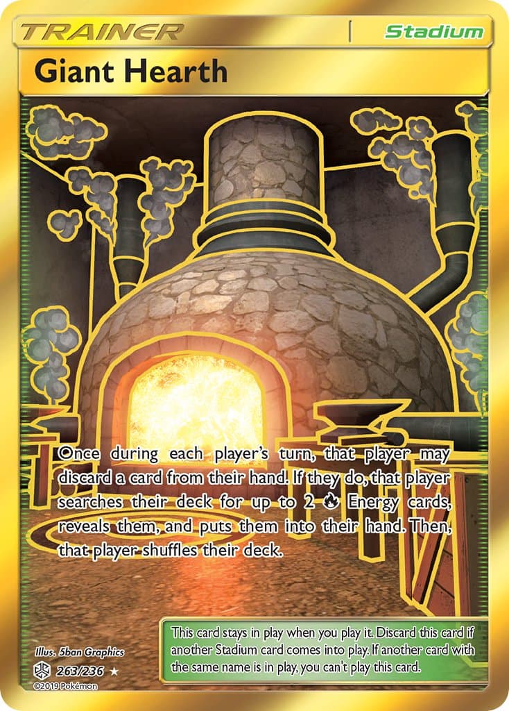 Giant Hearth — Cosmic Eclipse Pokémon card