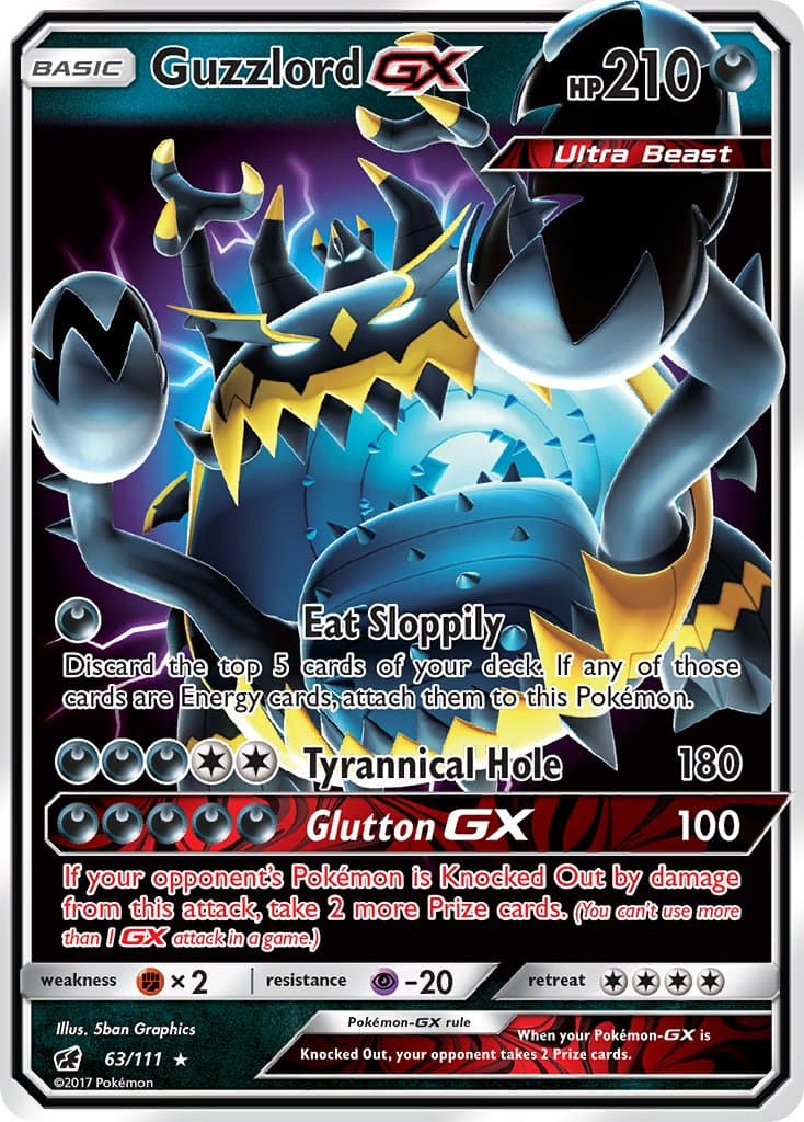 Guzzlord Gx — Crimson Invasion Pokémon card