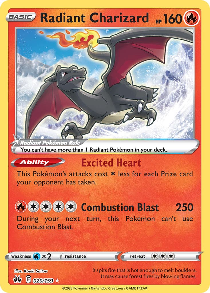 Radiant Charizard — Crown Zenith Pokémon card