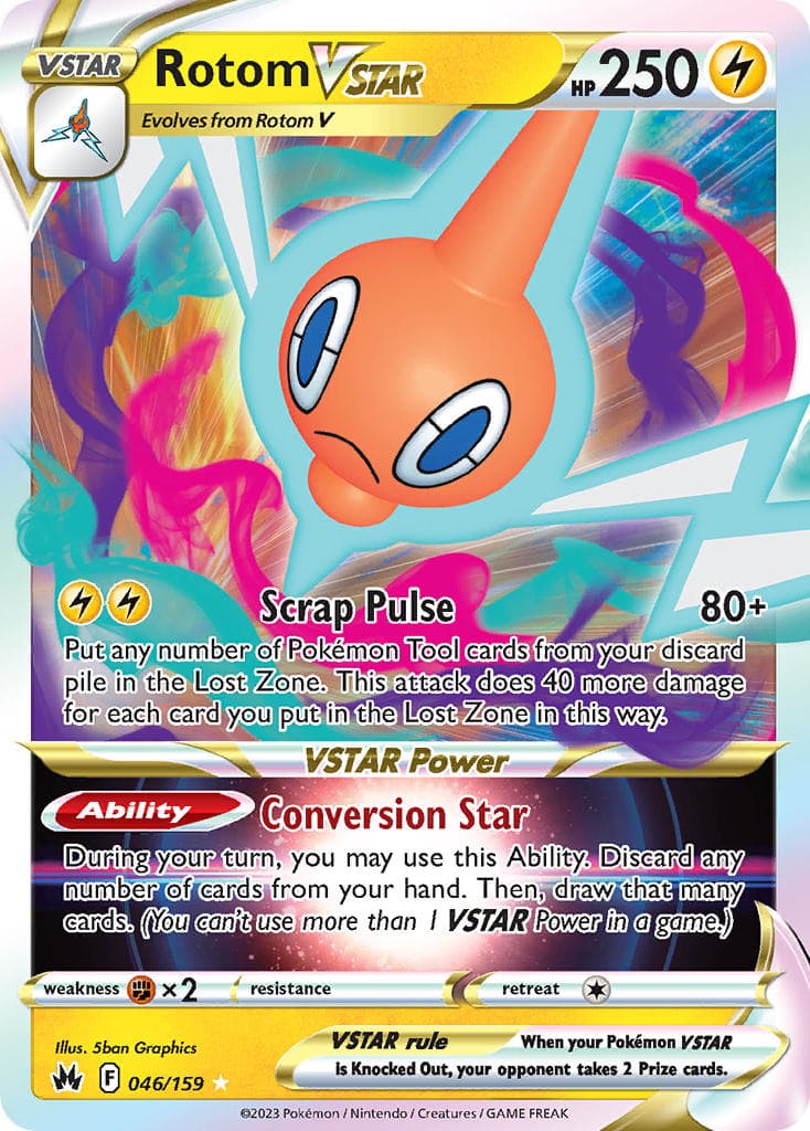 Rotom Vstar — Crown Zenith Pokémon card