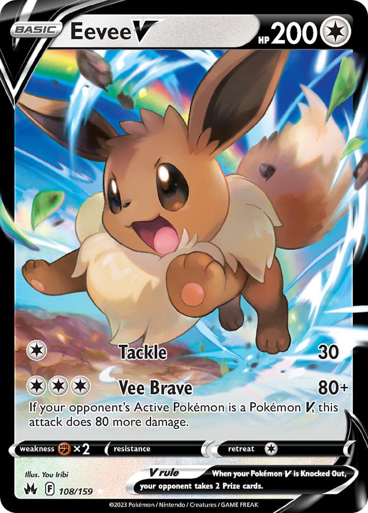 Eevee V — Crown Zenith Pokémon card