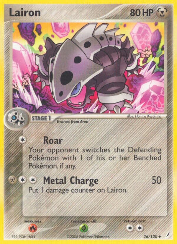 Lairon — Crystal Guardians Pokémon card