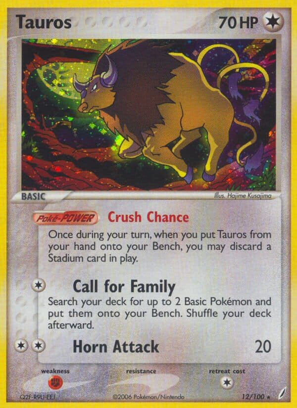 Tauros — Crystal Guardians Pokémon card