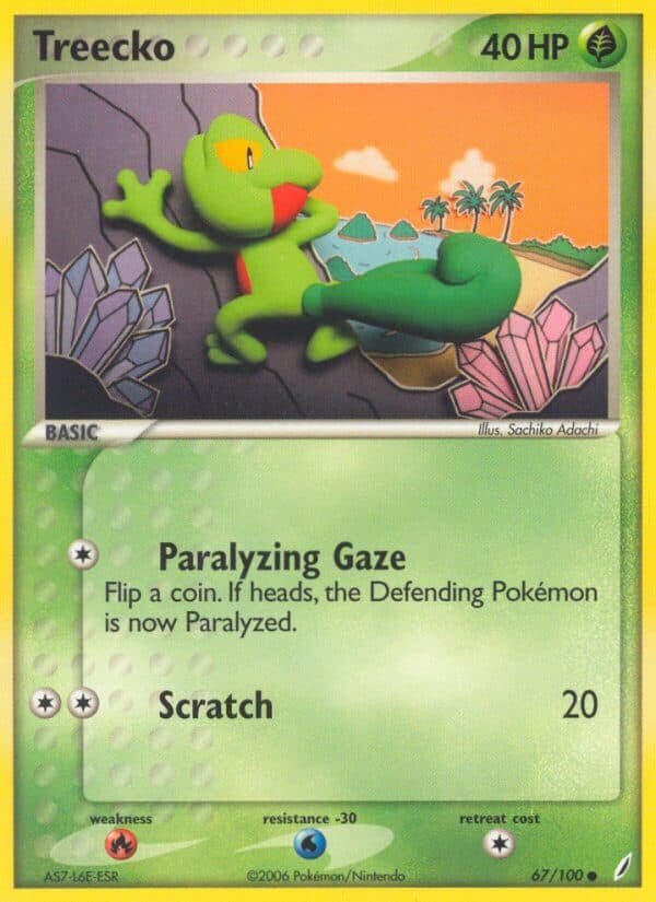 Treecko — Crystal Guardians Pokémon card