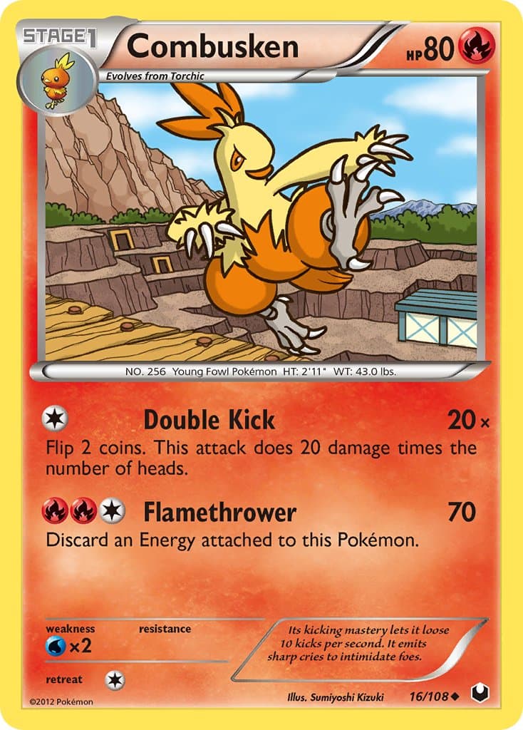 Combusken — Dark Explorers Pokémon card