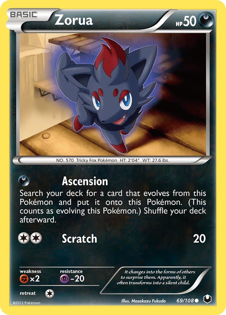 Zorua — Dark Explorers Pokémon card