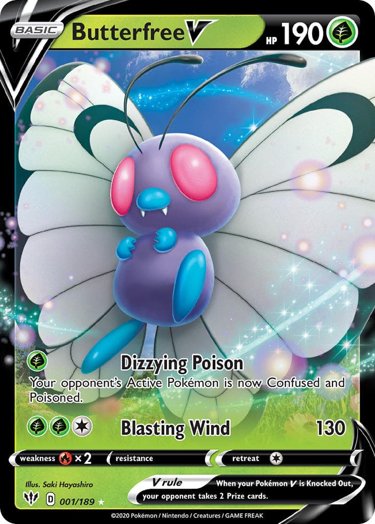 Butterfree V — Darkness Ablaze Pokémon card