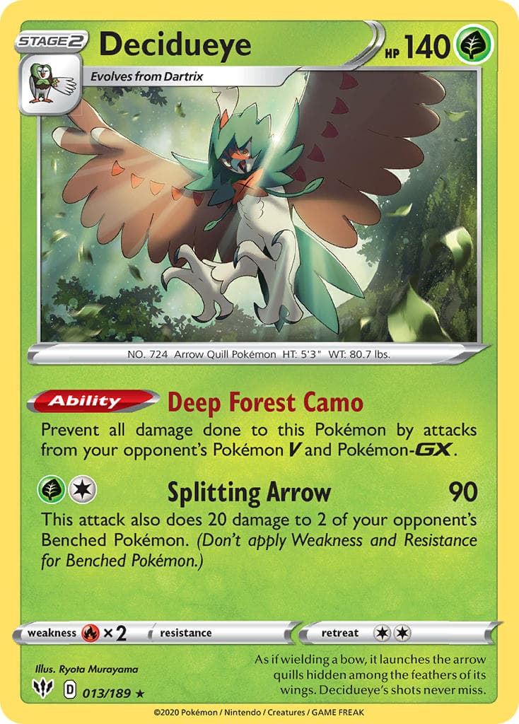 Decidueye — Darkness Ablaze Pokémon card