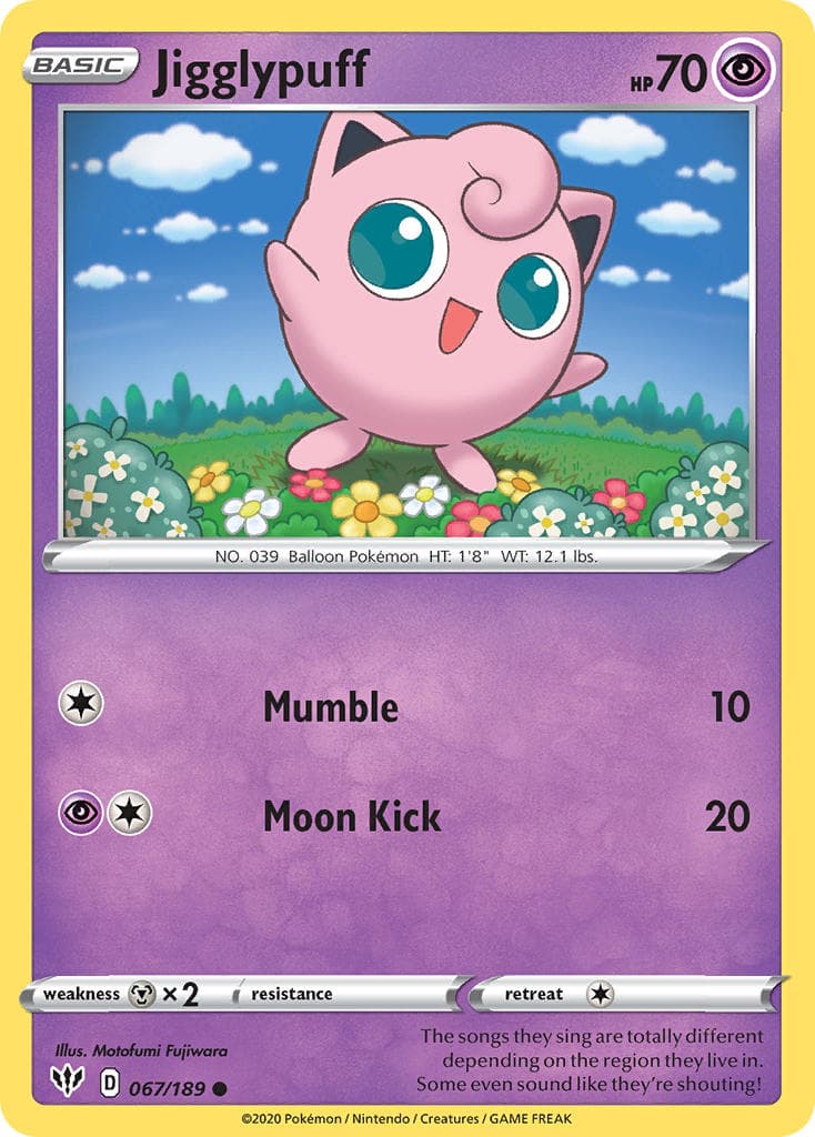 Jigglypuff — Darkness Ablaze Pokémon card