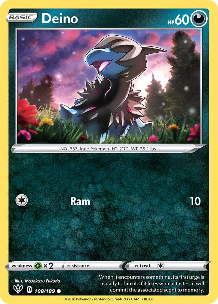 Deino — Darkness Ablaze Pokémon card