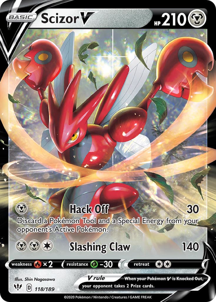 Scizor V — Darkness Ablaze Pokémon card