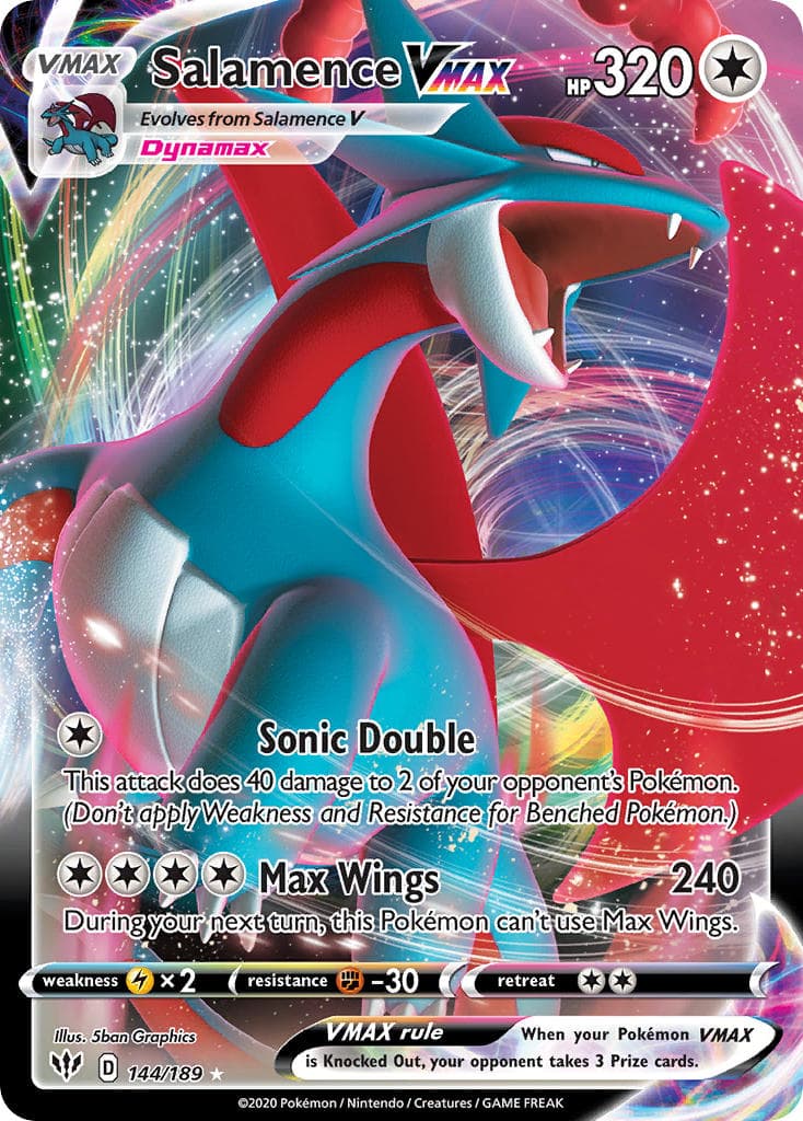 Salamence Vmax — Darkness Ablaze Pokémon card