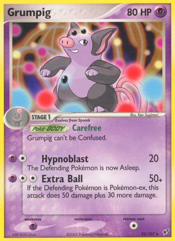 Grumpig — Deoxys Pokémon card