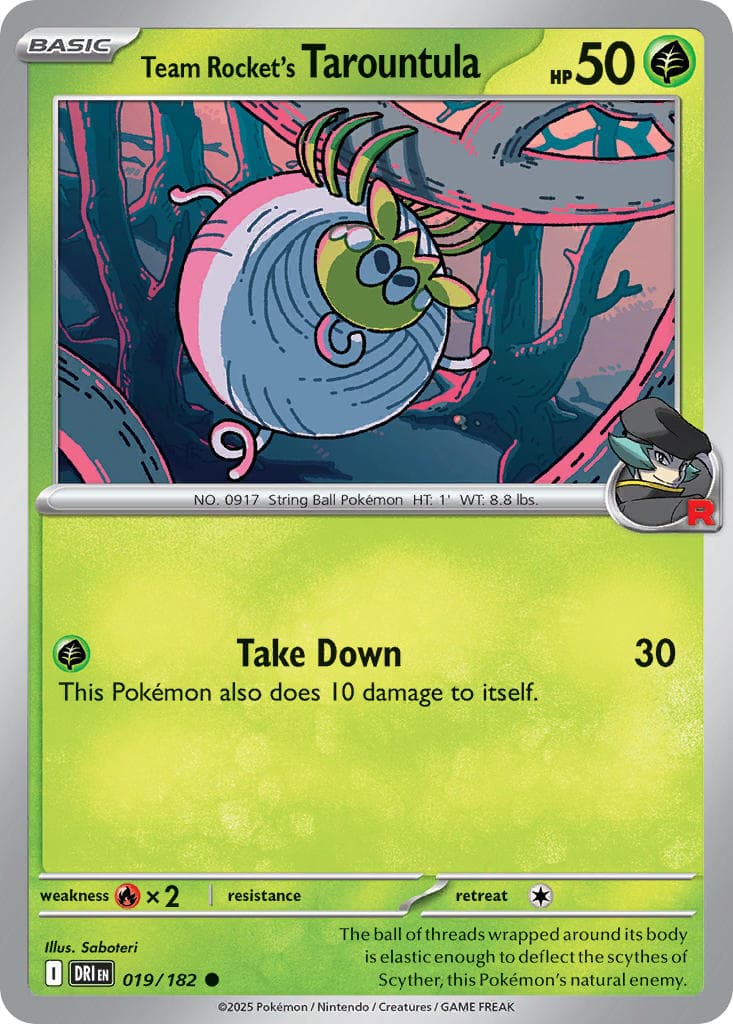 Team Rocket's Tarountula — Destined Rivals Pokémon card